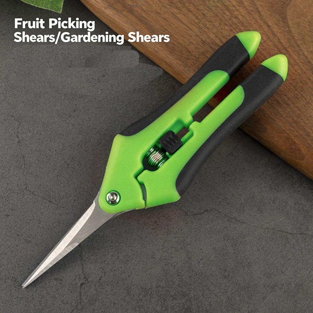 Garden Pruning Shears Set - Stainless Steel Trimming Scissors for Flowers, Branches, Herbs with Non-Slip Ergonomic Handles