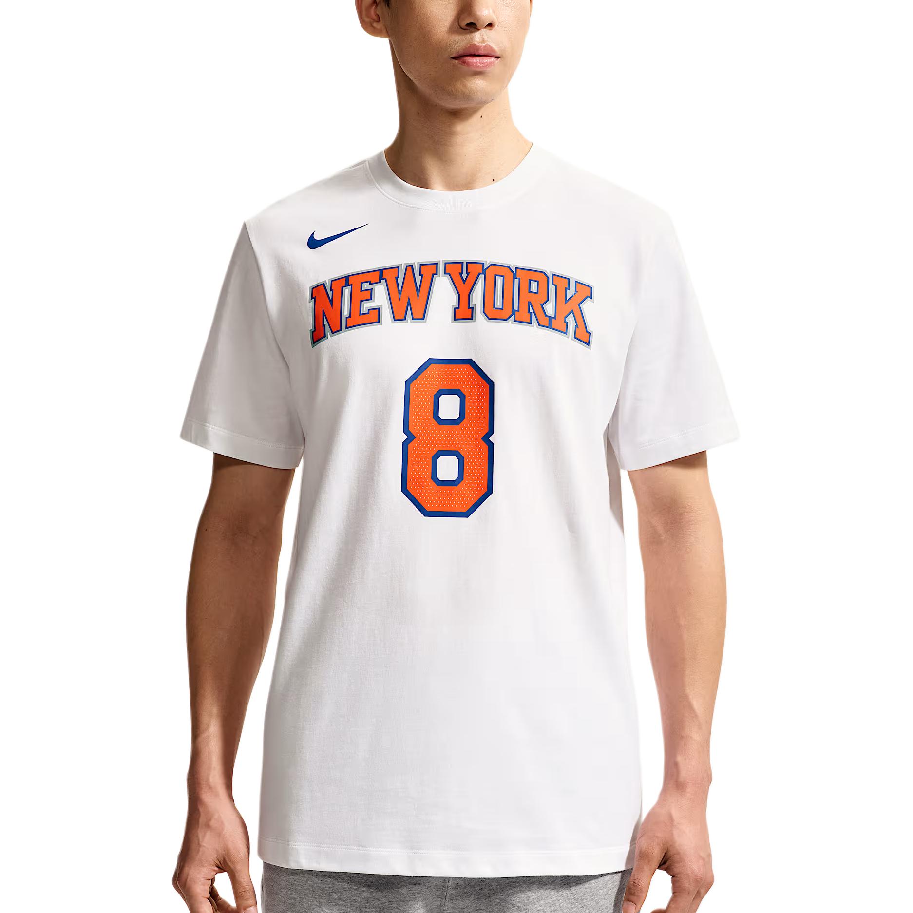 Мужская повседневная хлопковая футболка Nike NBA New York Knicks 8 Топы DR6389-104