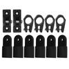 12pcs set Deck Hinge Jaw Slide Eye End Cap Kit Accessories for Marine Boat Yacht 7 8in Pipe Tube