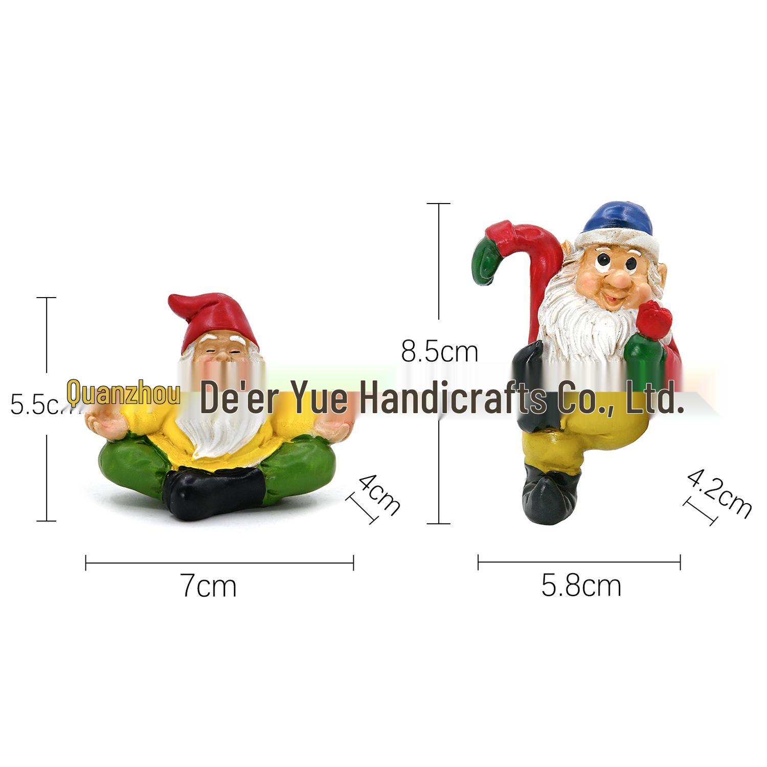 Creative Gnome Resin Figurine: Decorative Hanging Dwarf for Home and Garden