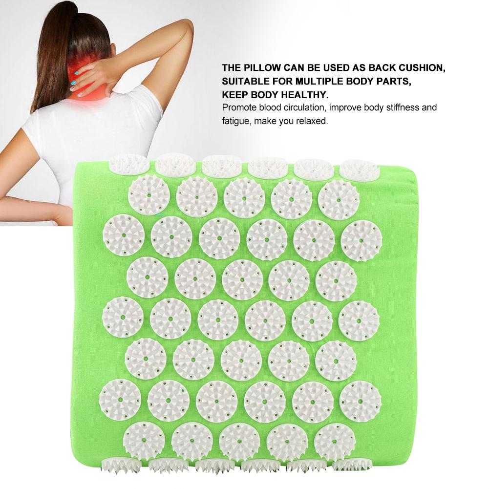 Acupuncture Massage Pillow Stress Relief Acupressure Massage Back Cushion (Fruit Green)