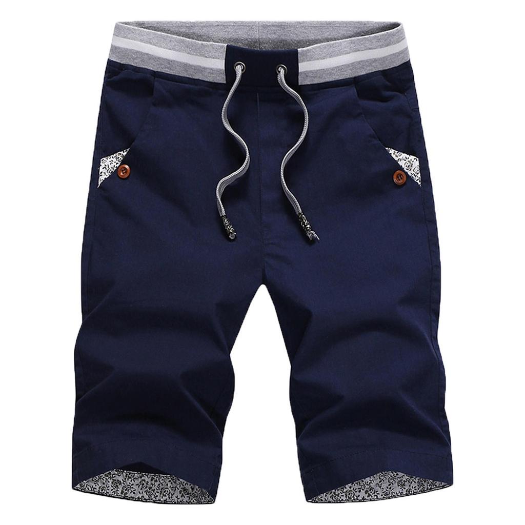 Men's New Summer Casual Baggy Shorts Fashionable Loose  Cotton Colour Shorts