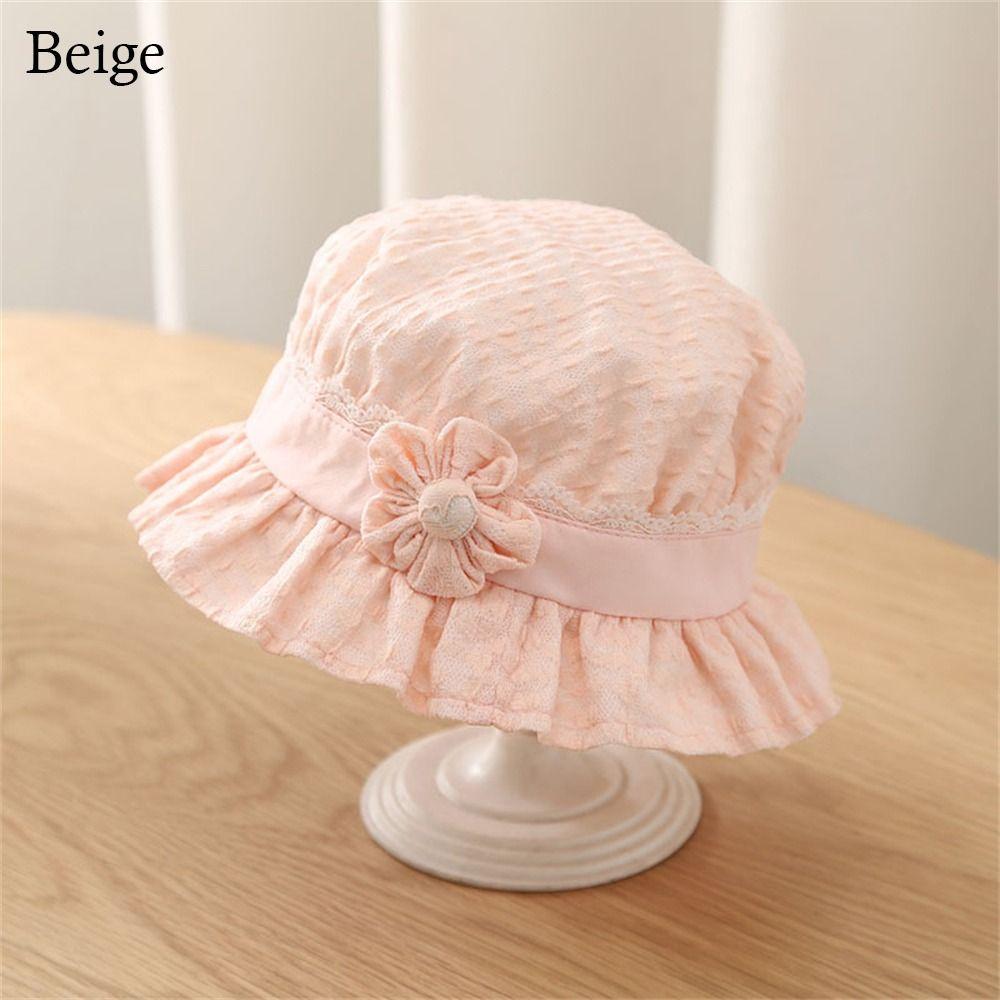 Cotton Baby Bucket Hat UV Protection Beach Cap Cute Panama Hat  Toddler