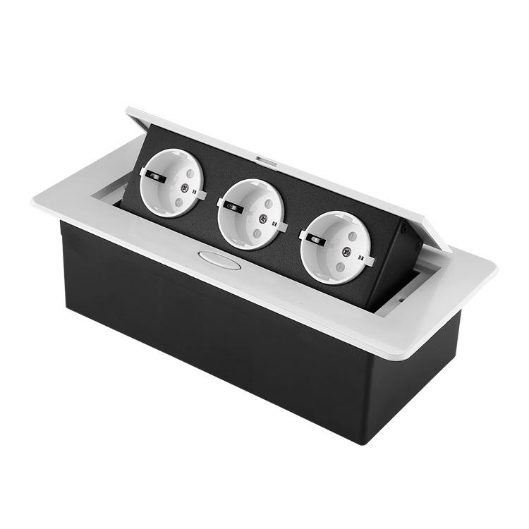 Tycoon Gold Built-in Conference Desktop Power Socket with German, European, and French Standards