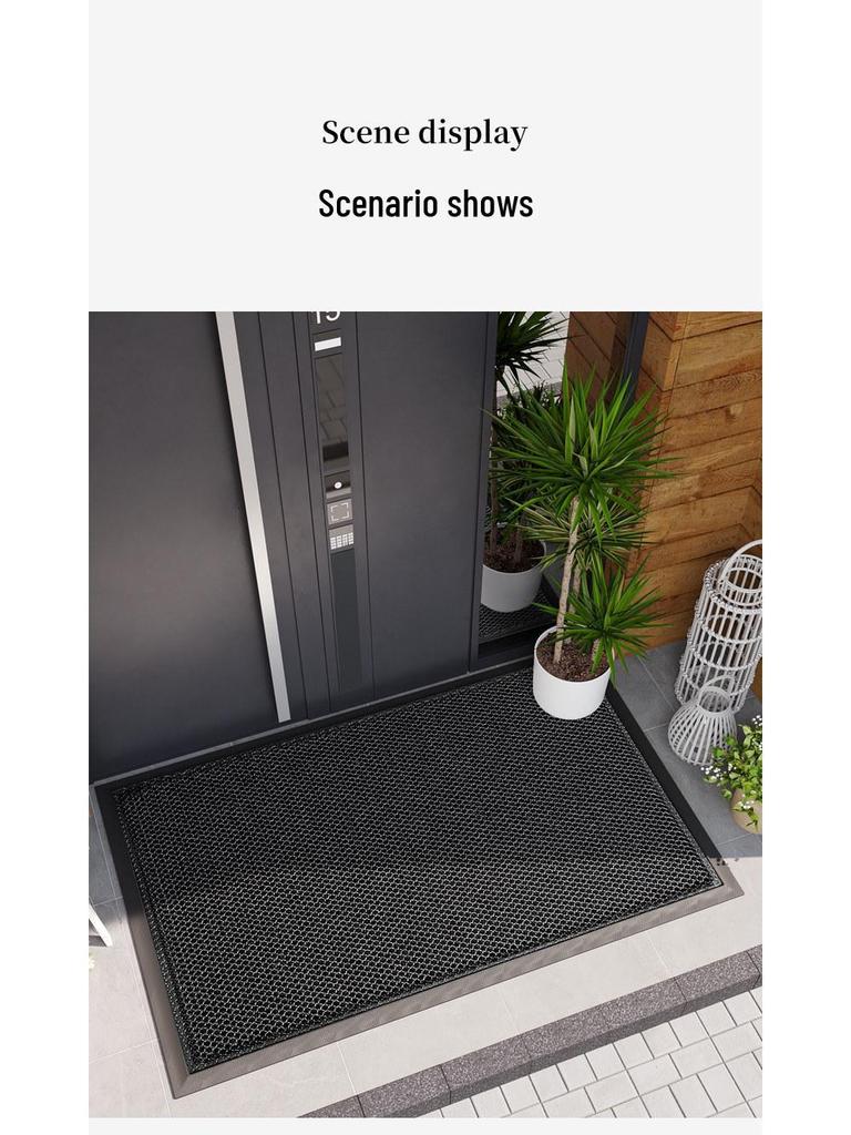 Non-Slip Outdoor Entrance Doormat - Elastic, Durable, Front Door Mat
