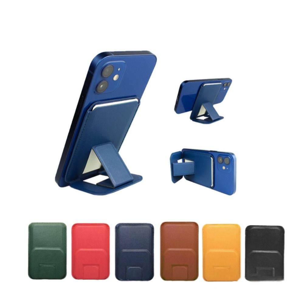 Phone Pocket Phone Card Holder PU Leathe Cell Phone Pouch Phone Wallet Stick  Support Accessories