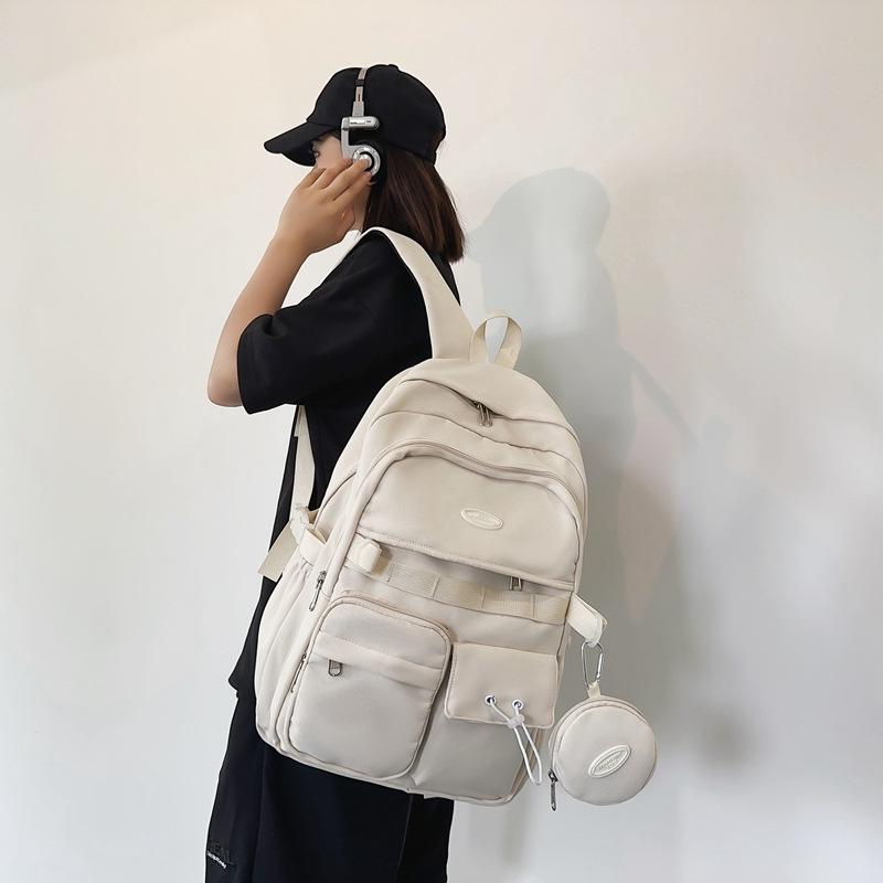 Backpack Simple Large Capacity Sports Travel Backpack Junior High School Leisure Backpack Tutorial Bag