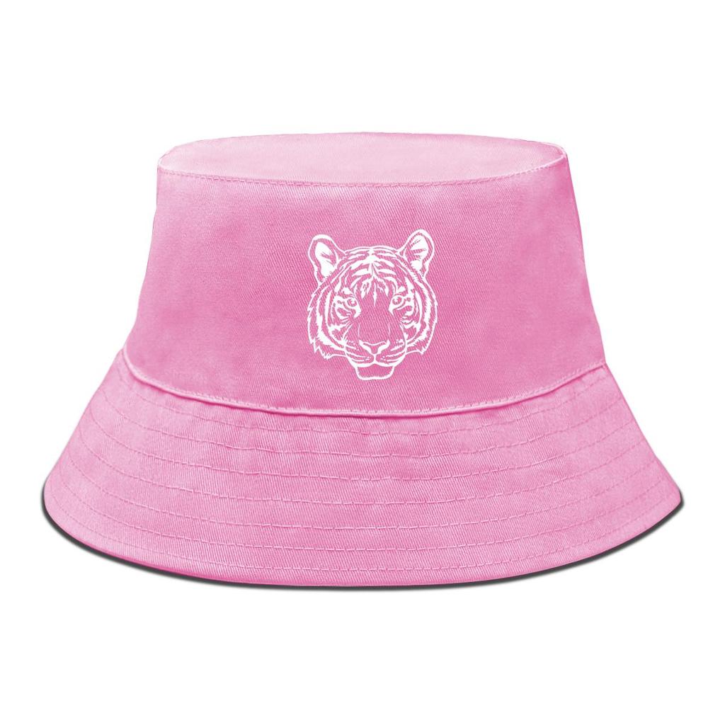 Bucket Hat mit Weißem Tigerkopf-Print Bucket Hat , Tier Herrenhut Leichtgewicht Frühling Strand Strandkappe