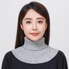 Winter Knitted Cotton Ring Scarf Solid Color Woman Soft Neck Protection Scarf Outdoor Warmer Fake Collar Scarf 25*17Cm