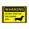 Warnschild Wachhund Stolpergefahr Gefahrenschild Metallschild Klassischer Designer Wand Höhle Kino Individuelles Blechschild Poster