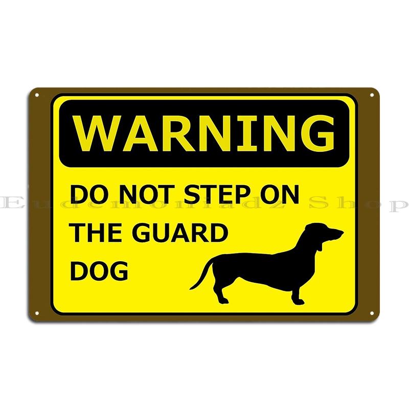 Warnschild Wachhund Stolpergefahr Gefahrenschild Metallschild Klassischer Designer Wand Höhle Kino Individuelles Blechschild Poster