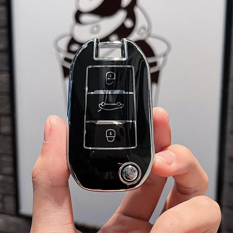 Tpu Flip Folding Key Fob Cover Case For Citroen C3 C4 Berlingo For Peugeot 208 2008 301 308 3008 Rcz 508 408 2008 307