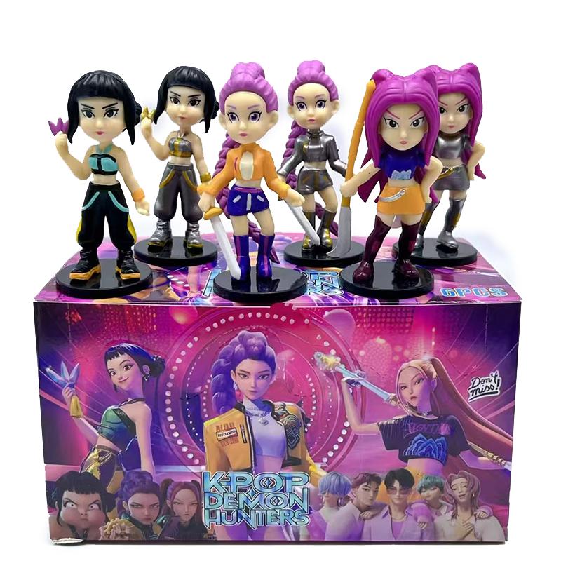 

Demons Hunters 6pcs With boxFigure Model Toy Cartoon Gaming Peripherals Desk Decoration Collection Figures Model Toy For Kid