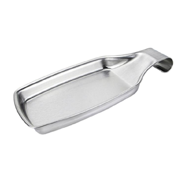 

Spoon Rest Square Bottom Stainless Steel Ladle Holder Spatula Stand for Kitchen Stove Top Countertops Dishwasher Safe серебряный