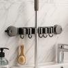 Wall Mounted Broom Storage Rack with Hook Hook Shelf Space Saving Bathroom Rack  Home Storage