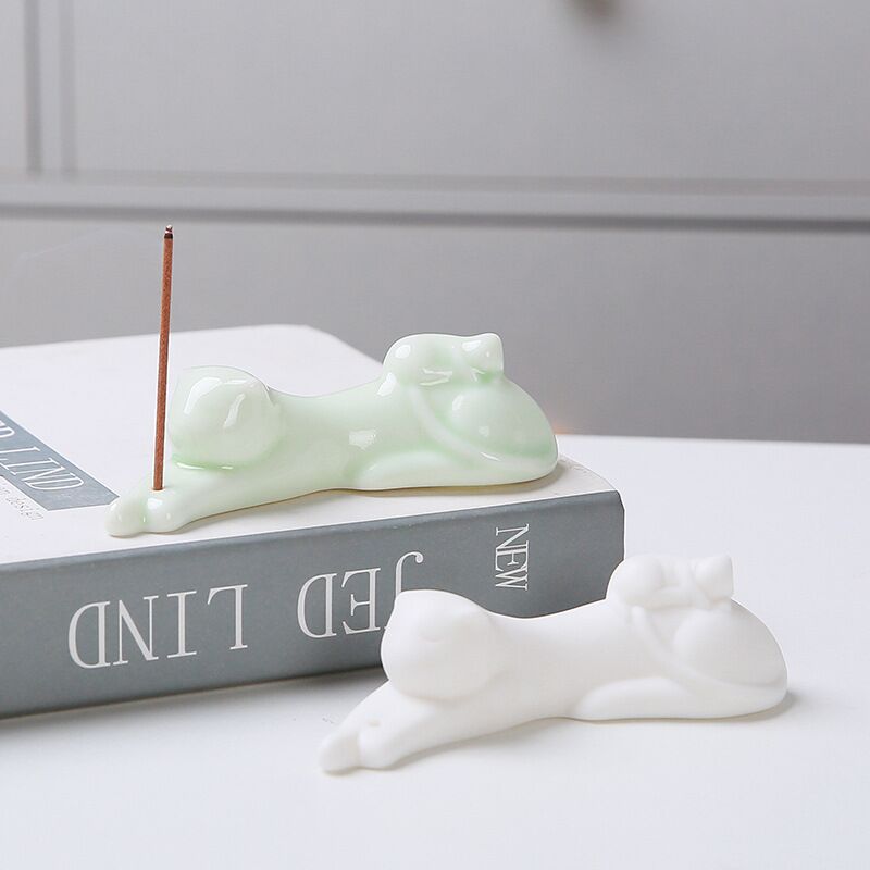 

Креативная печь для ароматерапии, милый маленький кот, керамическое украшение, милый кот, чай, домашнее животное, домашний ароматизатор, держатель для аромата 01