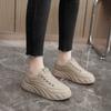 Xfc02 New Solid Color Casual Sneakers  Spring and Summer Versatile Simple Thick Bottom Height Increasing Women Shoes Wear-Resistant Breathable