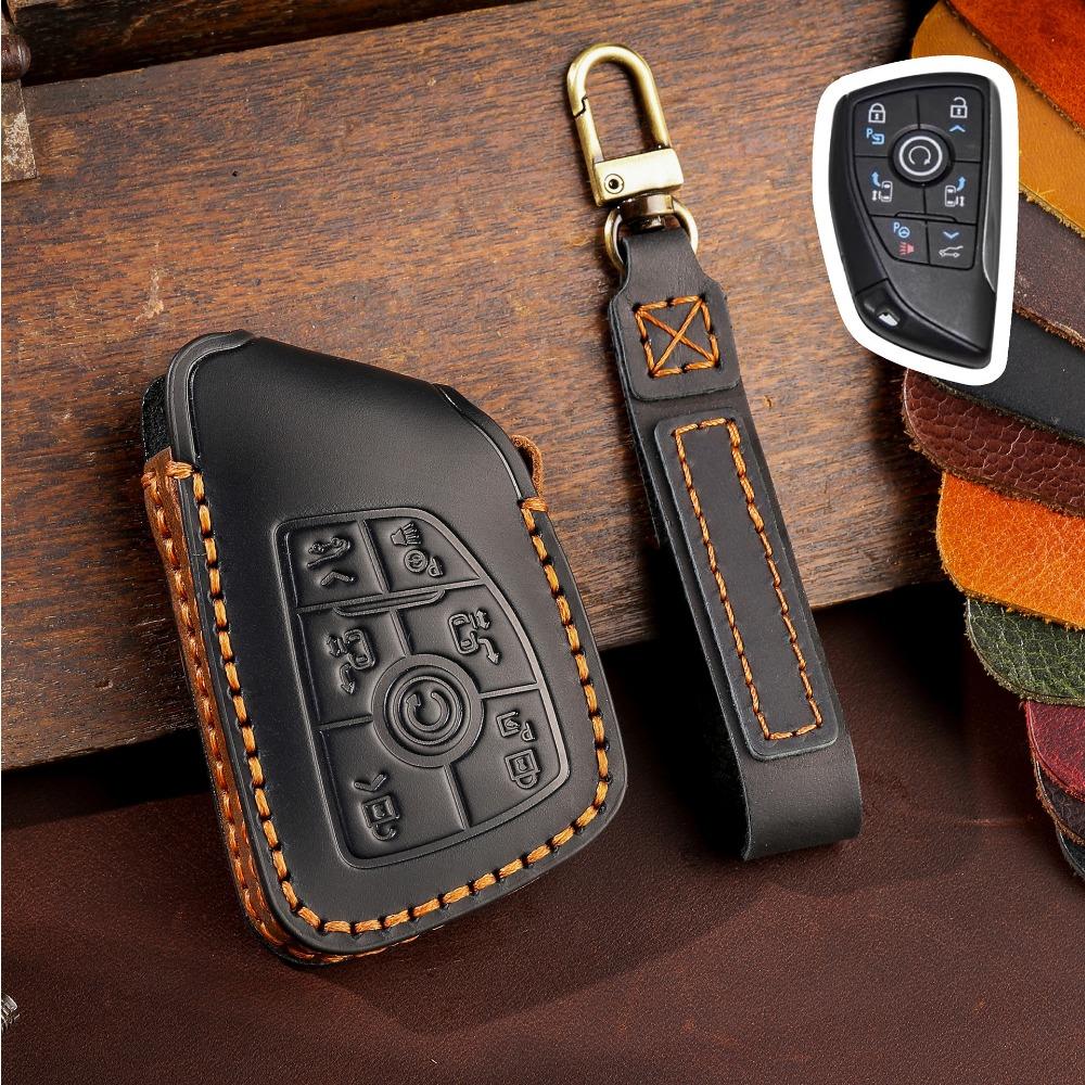 

Применимо к комплекту ключей Buick Century, издание Century Yunshi, частное издание, специальный кожаный чехол с пряжкой для автомобиля Envision чёрный