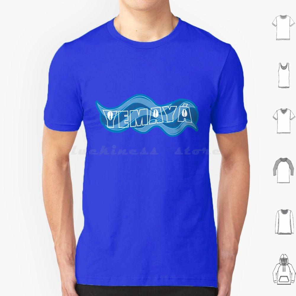 Yemaya Name And Waves 02 T Shirt Big Size 100% Cotton Yemaya Waves Yemanya Yemoya Iemanja Ocean Orisha Santeria Santeriacubana