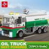 OIL Tank Truck Building Block Set Gasolines Storage Transportation Vehicles Automobile Gas Stations Model Bricks Kids Toys Gift