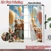 2pcs   2D FLAT PRINTING Curtains (Without Rod) Teddy Trio Chic Curtain Cloth Prints Light Filtering Curtains Thermal Insulation