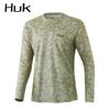 HUK Outdoor Sea Fishing UV Protection Hooded Shirt - Milk Silk, Sun Protection, Loose Fit.