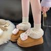 Cartoon Hello Kitty Versatile Thick-soled Cute Snow Boots for Women's 2025 Winter New Velvet Warm Northeast Cotton Shoes
