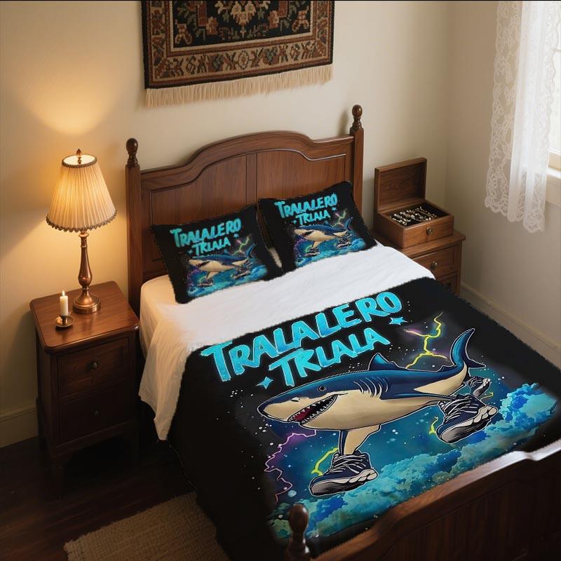 3dílná italská sada povlečení na peřinu Brainrot - měkké a prodyšné ložní prádlo, pratelné v pračce, vhodné do ložnice na Štědrý den