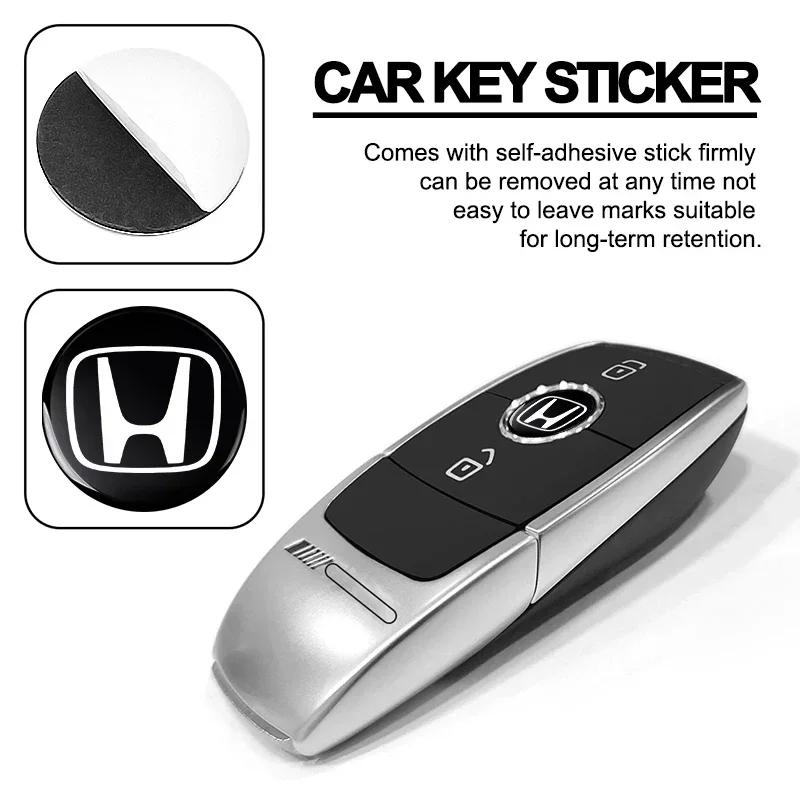 For Honda Car Remote Key Emblem Logo Sticker Multifunction Decals Styling For Honda Civic Fit City Cry Accord CB500 Cb650r Forza