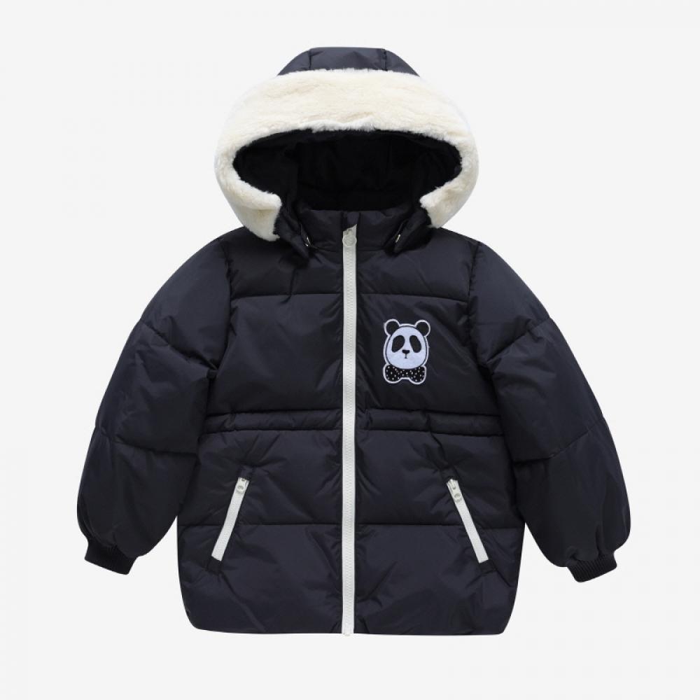 Mini Rodini 2271015199  Panda Hooded Puffer Jacket  Panda Puffer Kids Jacket