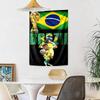Brazilian Football Celebration Wall Decor Tapestry Art For Pet Memorial Birthdaywedding Party Backdrop Family Gift