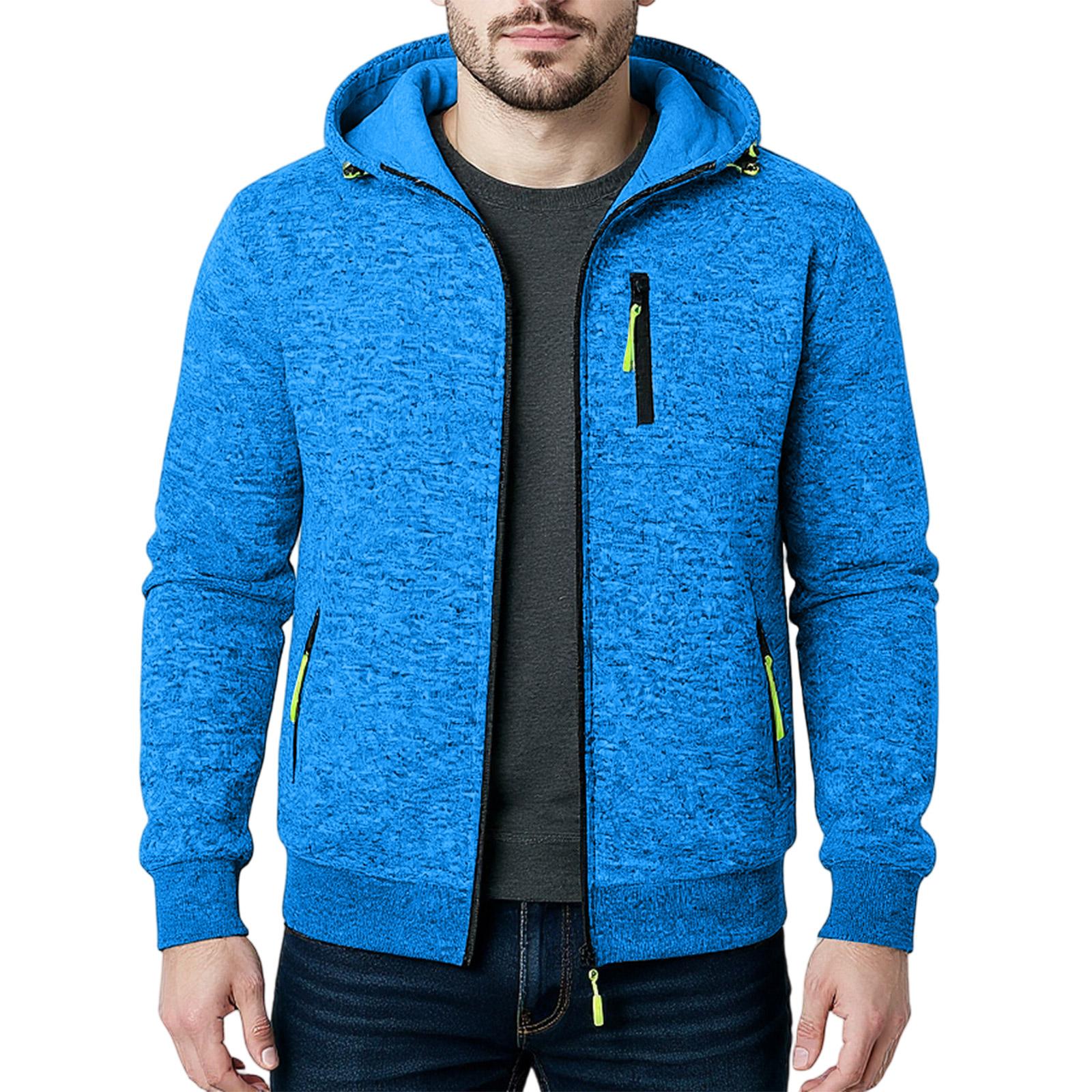 

Мужская куртка на молнии, повседневная куртка-кардиган в стиле ретро с длинными рукавами XL синий