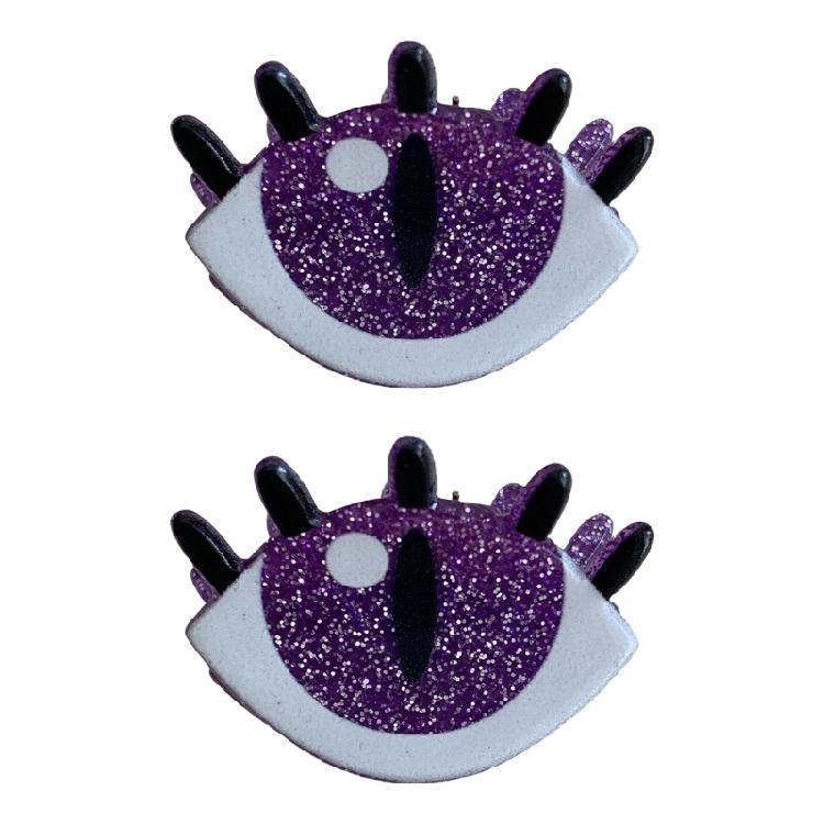 2Pcs Creative Halloween Costume Clip Reusable Acrylic Hairpin Hair Accessories For Children Adults Theme Parties