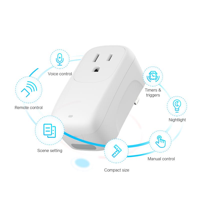 Sp4l Us 1/2/5/10pcs Wi-fi Remote Control Smart Plug Wifi Socket Us Smart Sockets Wifi Works With Alexa And Google