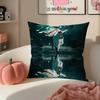 Game Genshin Venti Cushion Cover Pillowcase Short Plush Invisible zipper Room Sofa Cushion Cover