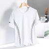 Sommer Ice Silk Kurzarm-T-Shirt für Herren, Sommer Sport und Freizeit Elastisches Rundhals-Laufshirt
