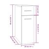 Pharmacy Cabinet Grey Sonoma 20 x 45.5 x 60 cm Particleboard