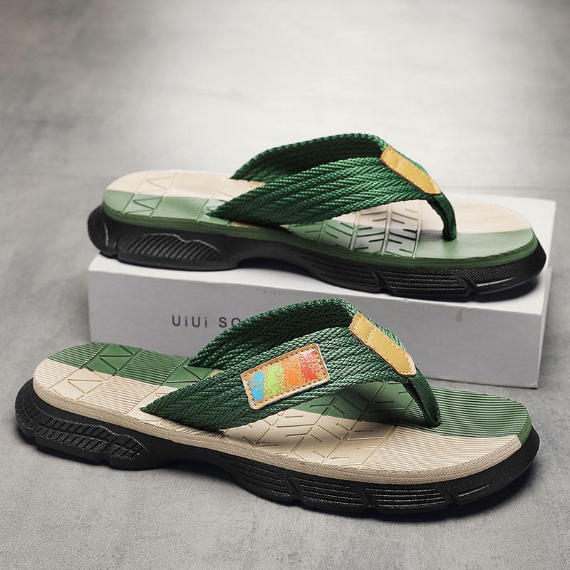 2026 Men s Non-Slip Trendy Flip-Flops: Casual Toe-Post Beach Sandals 41