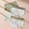 High Waist 4Pcs/Set Cotton Panties Women Body Shaper Underwear Plus Size Breathable Cute Print Girls Briefs Soft Female Lingerie