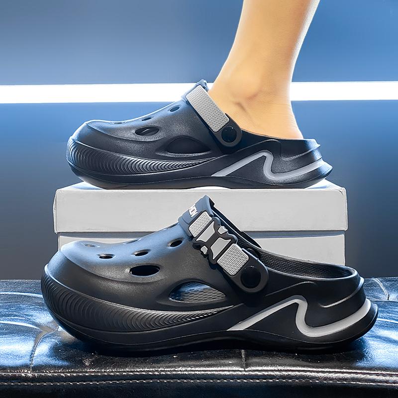 Men EVA Closed Toe Clogs Lightweight Summer Garden Shoes Dormitory Campus Footwear Rainy Day Daily Wear Lightweight Comfortable