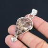 Sisters Day Deal Sterling Silver Natural Coconut Jasper Birthday Pendant Jewelry