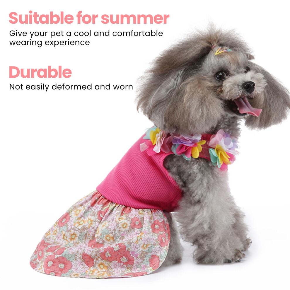 Bohemian Doggie Summer Clothes For Comfortable Fit, Easy On/Off Experience With Halter Neck Design, Small Dog Breeds Lace Boho Dog Dress Pet Apparel,