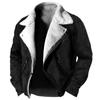 Winter Thick Mens Jacket Men Warm Faux Leather Warm Coats Fashion Turn Down Collar Contrasting Color Man Suede Fur Jacket