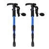 2PCS Retractable Cane 4 Sections Curved Handle Aluminum Alloy Mountaineering Cane for Outdoor