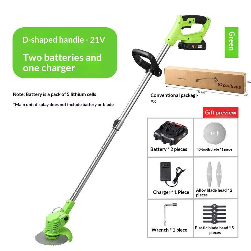Cordless Electric Grass Trimmer Lightweight Rechargeable Lithium Battery Adjustable Handle for Backyard Garden Care