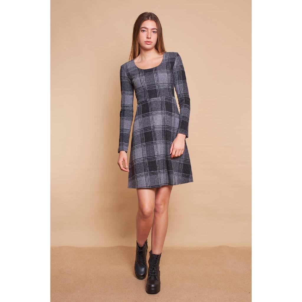 Patterned Winter Skirt Kilos Wool Flexible Fabric Dress-black Diagonal