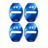 4Pcs Zinc Alloy Car Door Lock Buckle Protection Cover Anti-Collision Shock Absorbing Cushion For VW Golf T‑Roc Tiguan Polo MK7