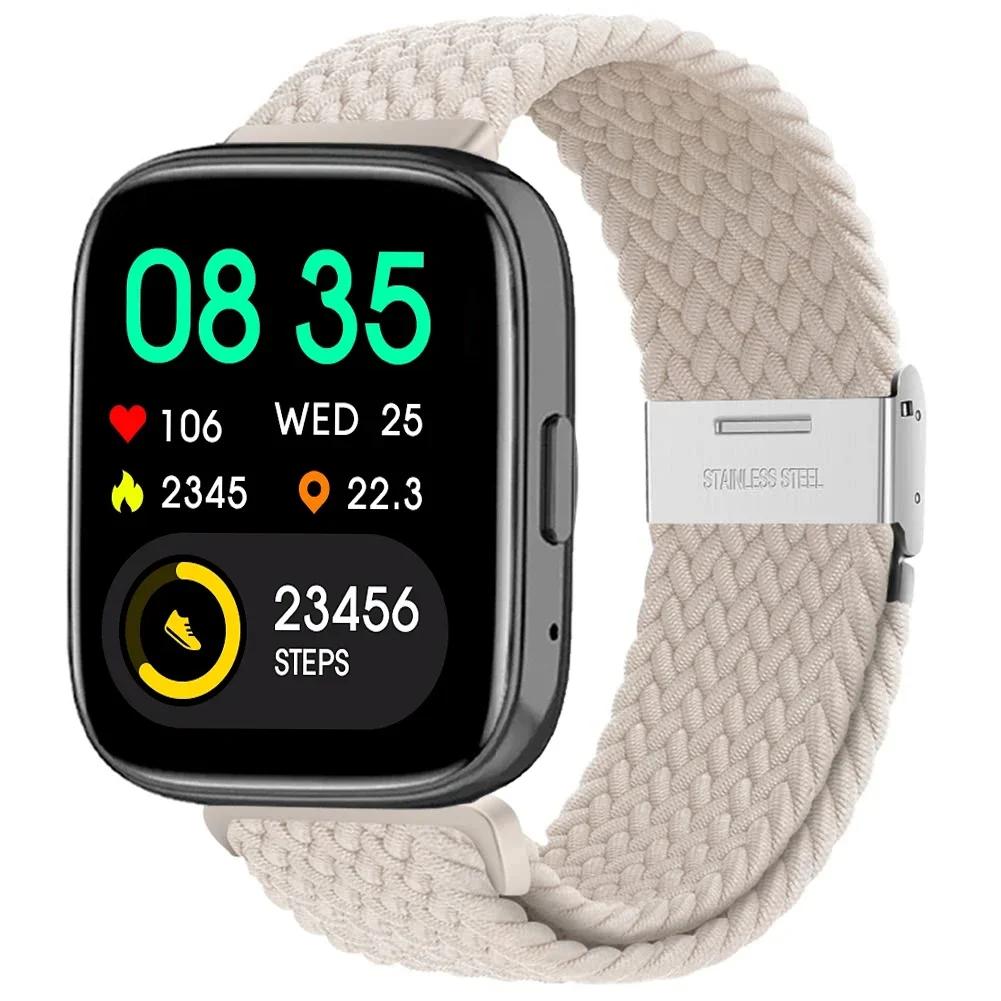 New Nylon Braided Solo Loop Strap for Redmi Watch 5 3 Lite Band for Xiaomi Watch 5 3 Active Wristband Elastic Weave Bracelet