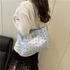 Sweet Tote Bag Women's New Summer Bow Shoulder Bag Literary and Casual Versatile Large-capacity Handbag