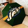 Jazz Basketball Team Umbrella Folding Umbrella, Automatic Umbrella 8-Frame for Travel, Camping Use Gift for Halloween Christmas